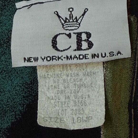 CB New York Vtg 80s Abstract Geometric Blouse M- L Artsy Retro Avant Garde USA - Picture 5 of 8